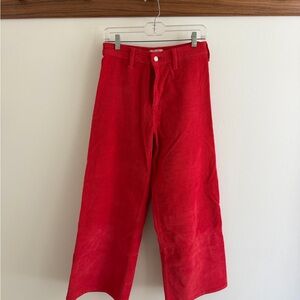 Universal Thread Women's Wide Leg Pants in Bold Red